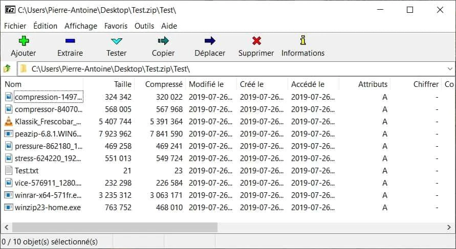 Проверка архива в 7-Zip