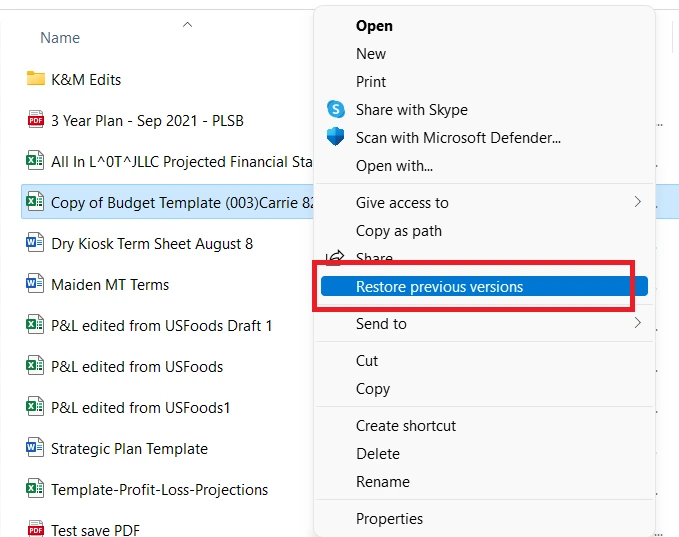 Onedrive Restoring Versions Restore Previous Versions