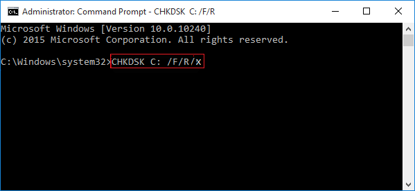 Команда CHKDSK для ошибки жёсткого диска