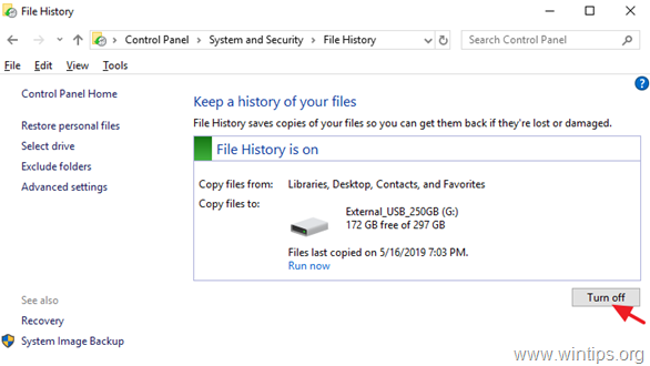 Restore A File History Backup
