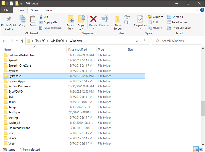 C:\Windows\System32 folder