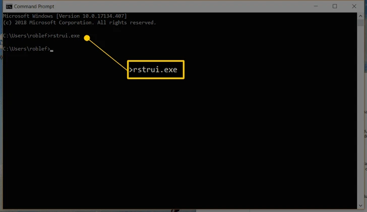 Rstrui Exe And Press Enter