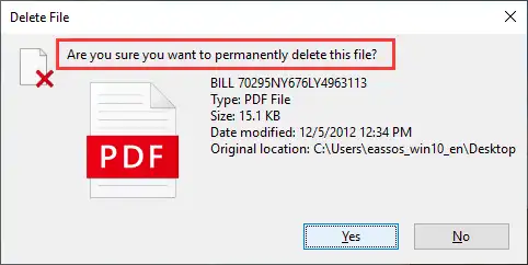 Are You Sure You Want To Permanently Delext This File (1)