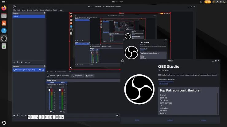 OBS Studio main window