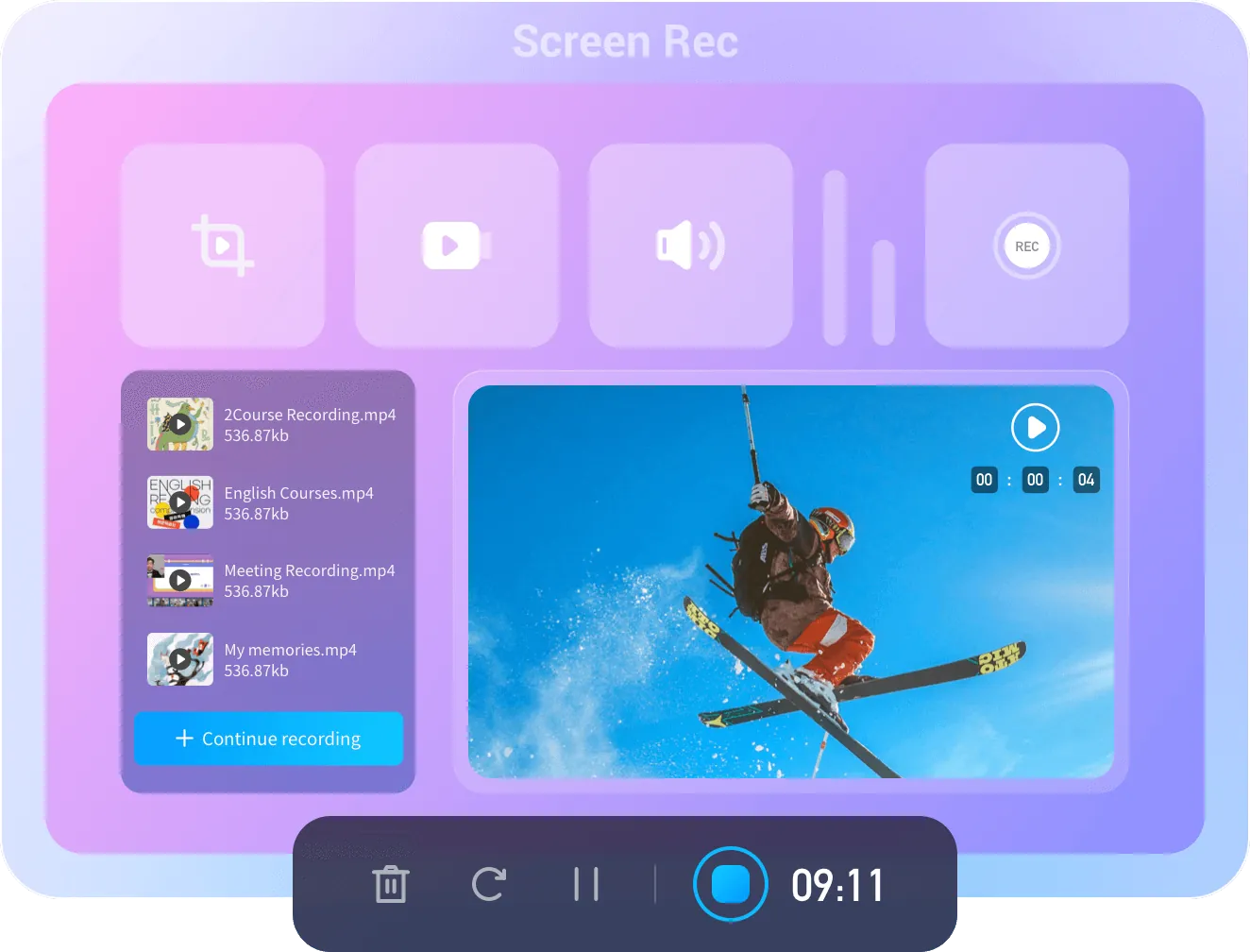 Screen Rec_material